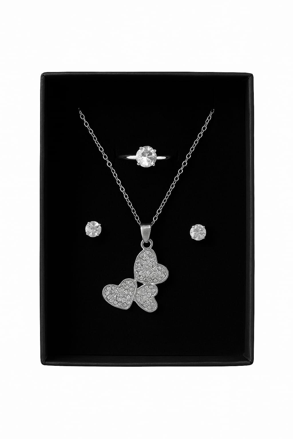 π¦ Butterfly Heart Pendant Jewelry Set β Elegant & Sparkling Design