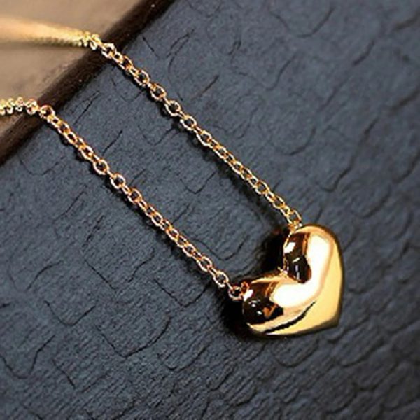 Stainless Steel Heart Shape Necklace | Love Heart Pendant Necklace | Girls & Women Fashion